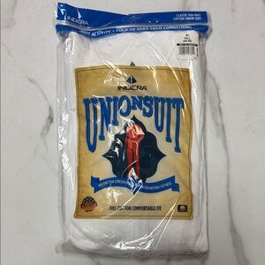 Indera White Union Suit Men's XL Tall Brand New